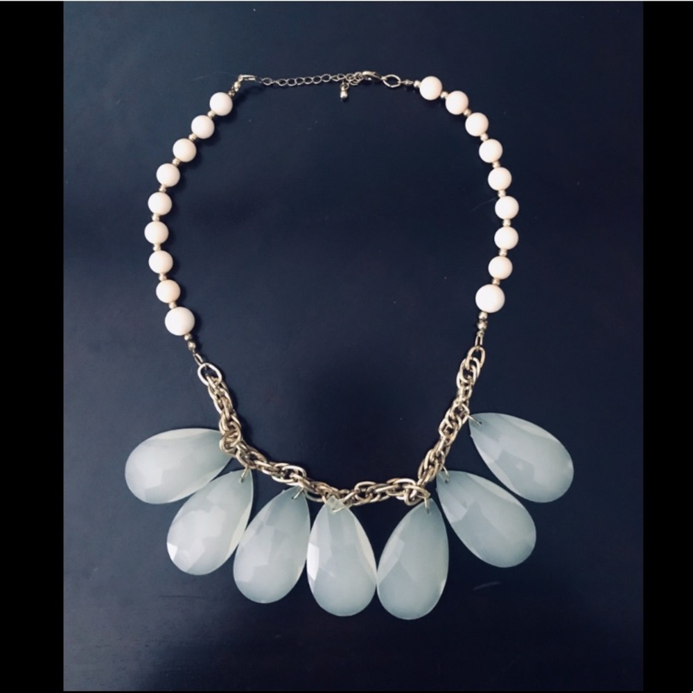 Chunky Light Blue & Blush Necklace
